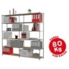 Estanteria paperflow metalica 6 estantes 80 kg por estante 200x100x35 cm base