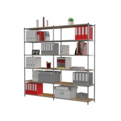 Estanteria paperflow metalica 6 estantes 80 kg por estante 200x100x35 cm base