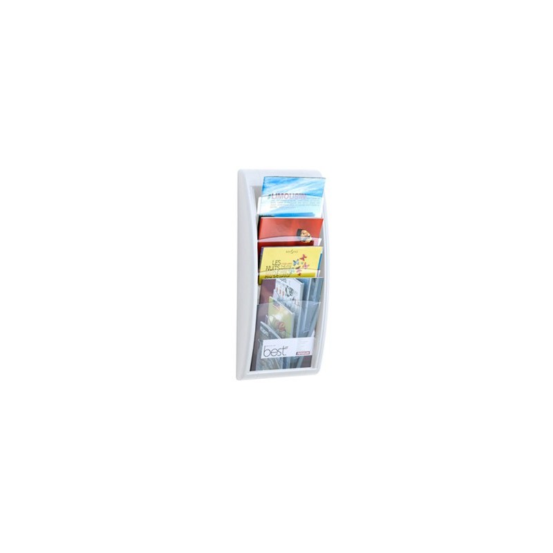 Expositor mural paperflow din a4 blanco 4 casillas 650x290x95 mm