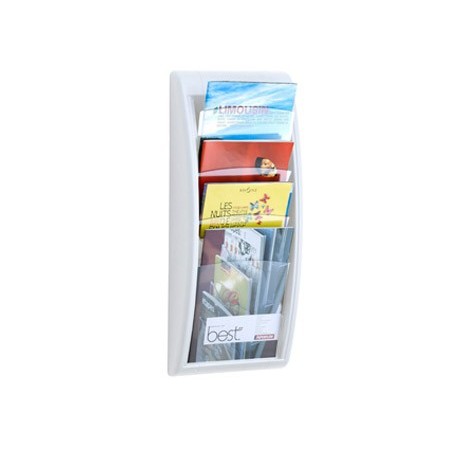 Expositor mural paperflow din a4 blanco 4 casillas 650x290x95 mm