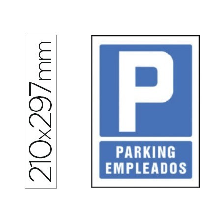 Pictograma syssa señal de parking empleados en pvc 210x297 mm