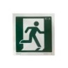 Pictograma syssa señal de salida de emergencia derecha en pvc fotoluminiscente 224x224 mm