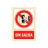 Pictograma syssa señal de no hay salida en pvc fotoluminiscente 210x297 mm