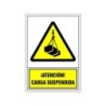 Pictograma syssa señal de advertencia atencion! carga suspendida en pvc 245x345 mm