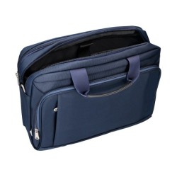 Maletin para portatil q-connect 15,5\ azul 1 asa 1 bolsillo exterior medidas 390x310x120 mm