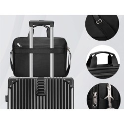 Maletin para portatil q-connect 15,5\ negro 1 asa 1 bolsillo exterior medidas 390x310x120mm