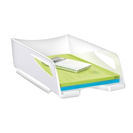 Bandeja sobremesa cep maxi de gran capacidad plastico blanca 386x270x115 mm