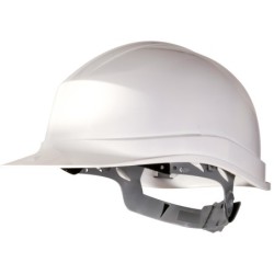 Casco de proteccion deltaplus polietileno especial para obra y trabajos electricos de baja tension color blanco