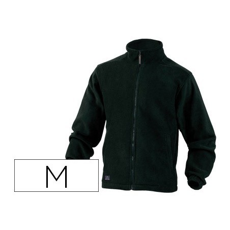 Chaqueta deltaplus polar con cremallera 2 bolsillos color negro talla m