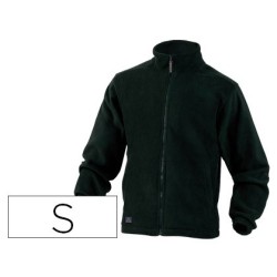 Chaqueta deltaplus polar con cremallera 2 bolsillos color negro talla s