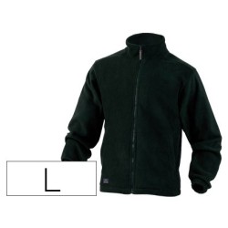 Chaqueta deltaplus polar con cremallera 2 bolsillos color negro talla l