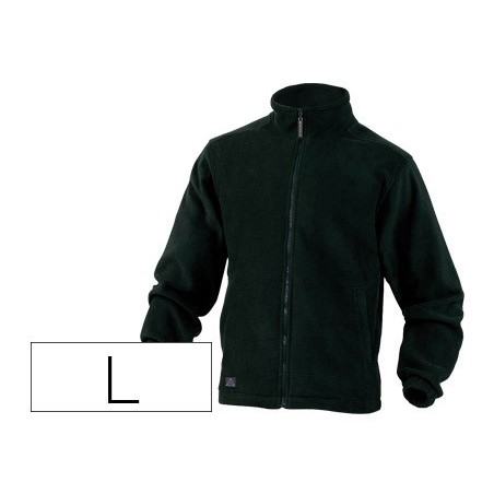 Chaqueta deltaplus polar con cremallera 2 bolsillos color negro talla l