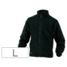 Chaqueta deltaplus polar con cremallera 2 bolsillos color negro talla l