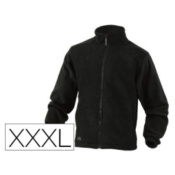 Chaqueta deltaplus polar con cremallera 2 bolsillos color negro talla 3xl