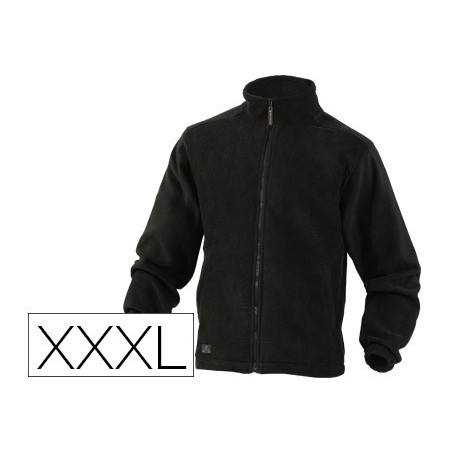 Chaqueta deltaplus polar con cremallera 2 bolsillos color negro talla 3xl