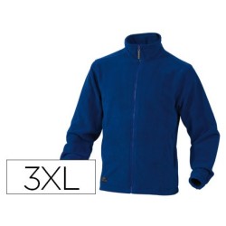 Chaqueta deltaplus polar con cremallera 2 bolsillos color azul talla 3xl