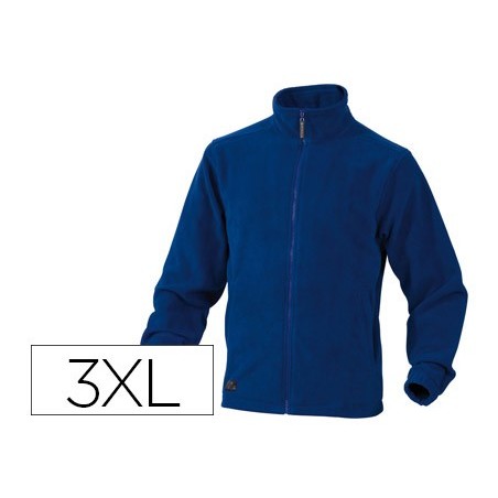 Chaqueta deltaplus polar con cremallera 2 bolsillos color azul talla 3xl