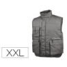 Chaleco deltaplus multibolsillos con cremallera cintura elastica protege riñones gris verde talla xxl