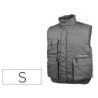 Chaleco deltaplus multibolsillos con cremallera cintura elastica protege riñones gris verde talla s