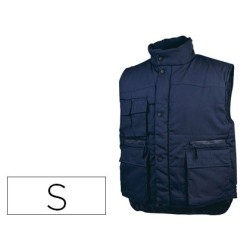 Chaleco deltaplus multibolsillos con cremallera cintura elastica color azul naranja talla s