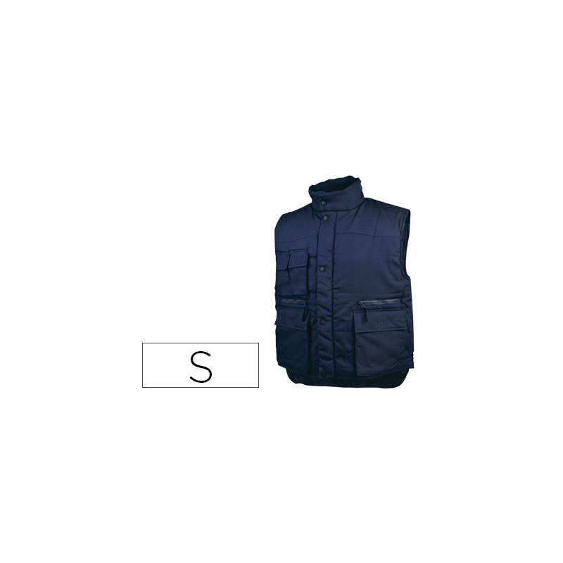 Chaleco deltaplus multibolsillos con cremallera cintura elastica color azul naranja talla s Chaleco deltaplus multibolsillos con cremallera cintura elastica color azul naranja talla s