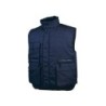 Chaleco deltaplus multibolsillos con cremallera cintura elastica color azul naranja talla 3xl