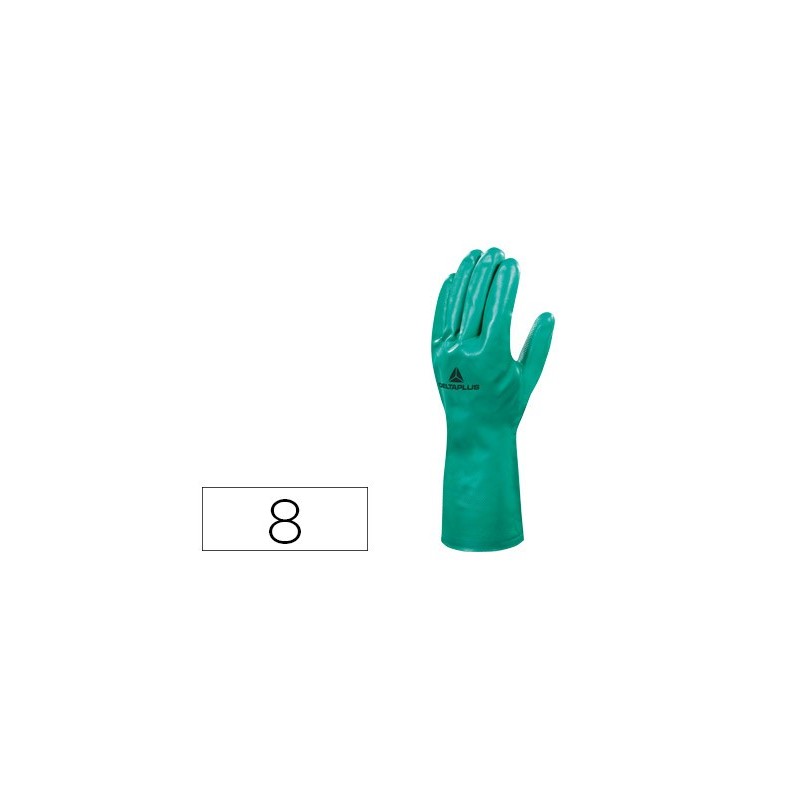 Guantes deltaplus tratado en nitrilo flocado de algodon especial para trabajos con liquidos quimicos talla 8 Guantes deltaplus tratado en nitrilo flocado de algodon especial para trabajos con liquidos quimicos talla 8