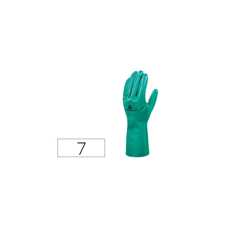 Guantes deltaplus tratado en nitrilo flocado de algodon especial para trabajos con liquidos quimicos talla 7 Guantes deltaplus tratado en nitrilo flocado de algodon especial para trabajos con liquidos quimicos talla 7