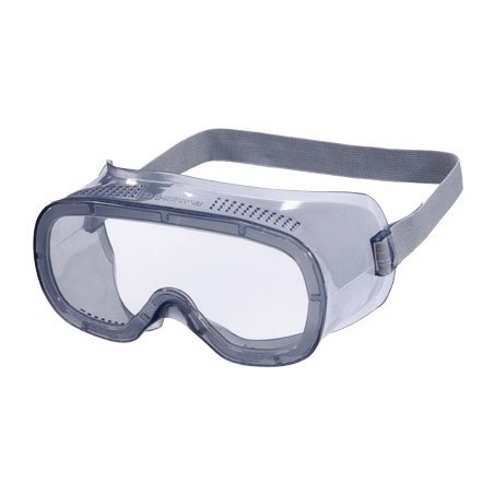 Gafas de proteccion deltaplus panoramicas montura flexible de pvc ventilacion directa talla ajustable color gris