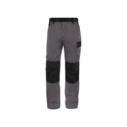 Pantalon de trabajo deltaplus cintura ajustable 5 bolsillos color gris verde talla xs