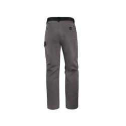 Pantalon de trabajo deltaplus cintura ajustable 5 bolsillos color gris verde talla s