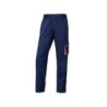 Pantalon de trabajo deltaplus cintura ajustable 5 bolsillos color azul naranja talla xxl
