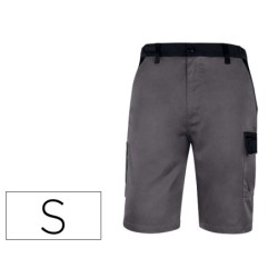 Pantalon de trabajo deltaplus bermuda cintura ajustable 5 bolsillos color gris talla s