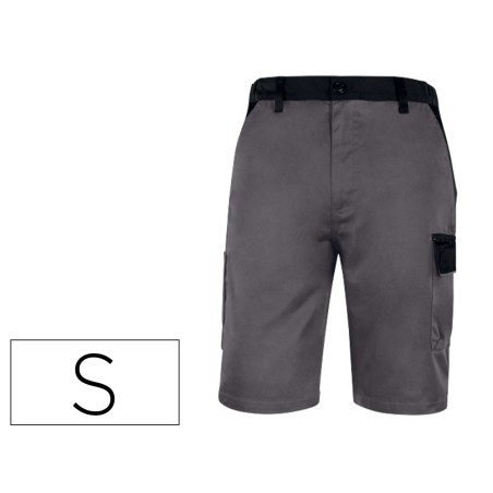 Pantalon de trabajo deltaplus bermuda cintura ajustable 5 bolsillos color gris talla s
