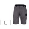 Pantalon de trabajo deltaplus bermuda cintura ajustable 5 bolsillos color gris talla l