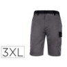 Pantalon de trabajo deltaplus bermuda cintura ajustable 5 bolsillos color gris talla 3xl