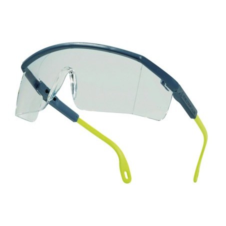 Gafas deltaplus de proteccion policarbonato monobloque incoloro color gris-amarilla uv400
