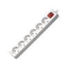 Regleta 6 tomas mediarange con interruptor longitud cable 1,4m color blanco