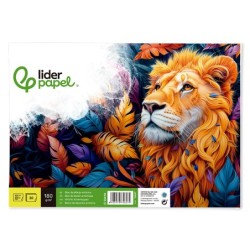 Bloc dibujo liderpapel artistico encolado 230x325mm 20 hojas 180 g/m2 sin recuadro