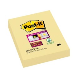 Bloc de notas adhesivas quita y pon post-it super sticky 51x78 mm con 90 hojas amarillo canario