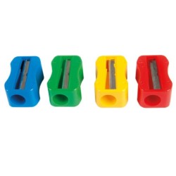 Sacapuntas mr de plastico 1 uso sin tornillo forma rectangular ergonomica
