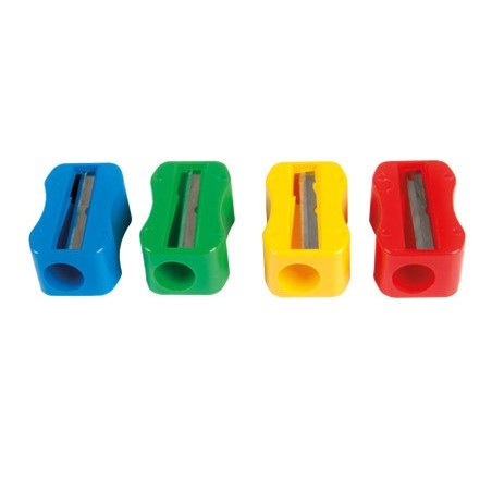 Sacapuntas mr de plastico 1 uso sin tornillo forma rectangular ergonomica