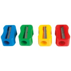 Sacapuntas mr de plastico 1 uso sin tornillo forma rectangular ergonomica