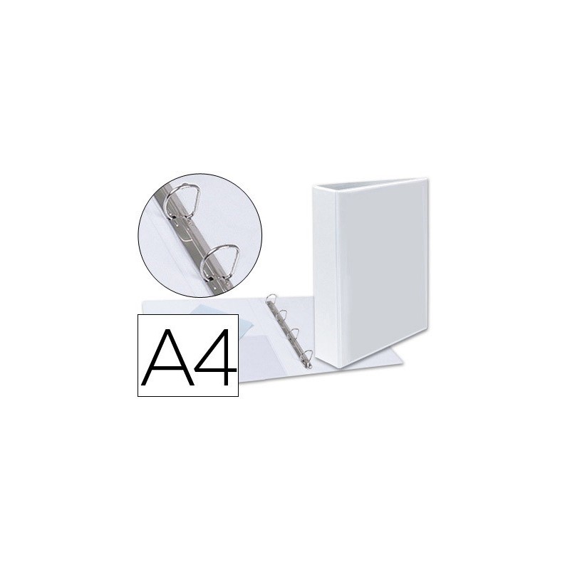 Carpeta canguro 4 anillas mixtas 40mm esselte a4 plastico blanca Carpeta canguro 4 anillas mixtas 40mm esselte a4 plastico blanca