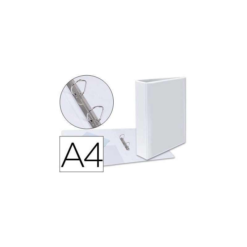 Carpeta canguro 2 anillas mixtas 40mm esselte a4 plastico blanca Carpeta canguro 2 anillas mixtas 40mm esselte a4 plastico blanca