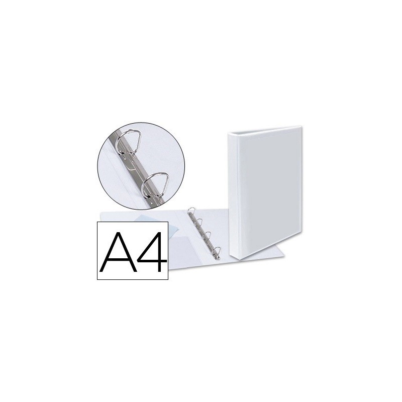 Carpeta canguro 4 anillas mixtas 25mm esselte a4 plastico blanca Carpeta canguro 4 anillas mixtas 25mm esselte a4 plastico blanca