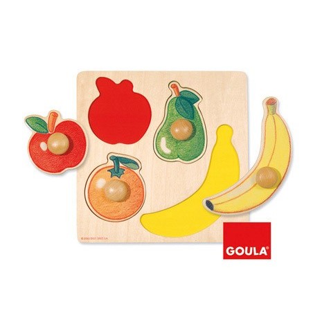 Puzle diset frutas 4 piezas