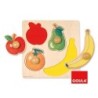 Puzle diset frutas 4 piezas