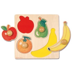 Puzle diset frutas 4 piezas
