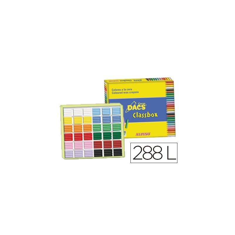 Lapices cera dacs classbox caja de 288 unidades 12 colores surtidos Lapices cera dacs classbox caja de 288 unidades 12 colores surtidos